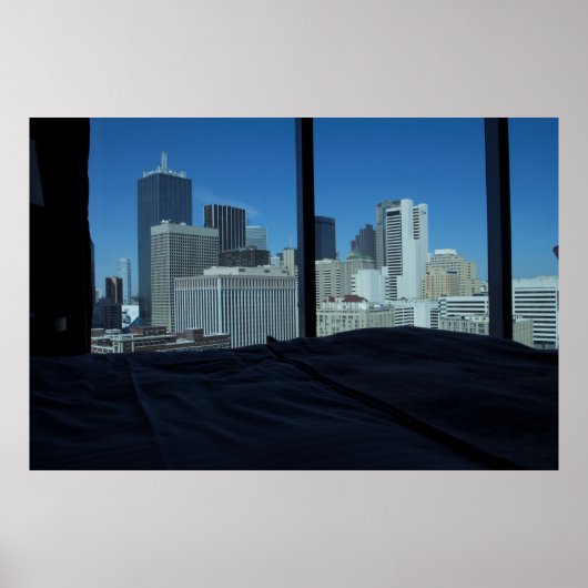 Zimmeransicht von Dallas Skyline, Texas Poster (Vorne)