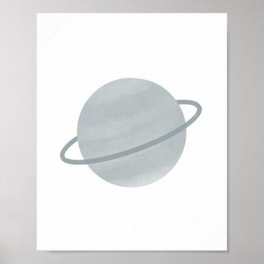 Zimmerdekor eines neutralen Planeten im Weltraum Poster (Vorne)
