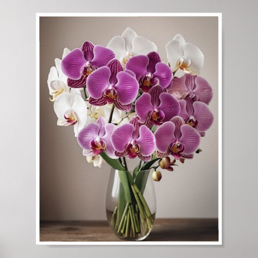 Zimmerdekor Fresh Orchid Blume Bouquet Poster (Vorne)