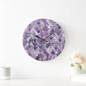 Zimmerdekoration Mermaid Lila Große Wanduhr (Zuhause)