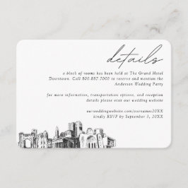 Zimmerdetails des Columbus Wedding Hotels Begleitkarte