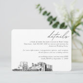 Zimmerdetails des Myrtle Beach Wedding Hotels Begleitkarte (Stehend Vorderseite)