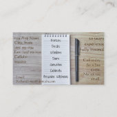 Zimmerei, hölzerne Funktion und Küchen-Monteur Visitenkarte (Rückseite)