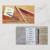 Zimmerei, hölzerne Funktion und Küchen-Monteur Visitenkarte (Vorne/Hinten)