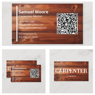 Zimmerei-Vorlagen QR-Code-Generator Visitenkarte