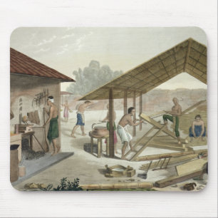 Zimmerei-Werkstatt in Kupang, Timor, überziehen 6 Mousepad
