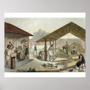 Zimmerei-Werkstatt in Kupang, Timor, überziehen 6 Poster