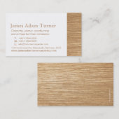 Zimmereitischler-Holz-Visitenkarte Visitenkarte (Vorne/Hinten)