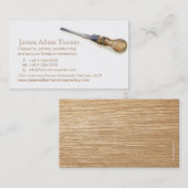 Zimmereitischlermeißel-Kunst-Visitenkarte Visitenkarte (Vorne/Hinten)