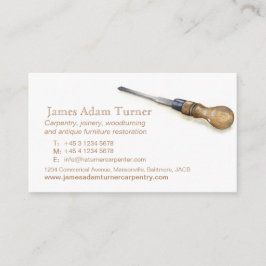 Zimmereitischlermeißel-Kunst-Visitenkarte Visitenkarte