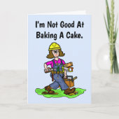 Zimmerfrau, Geburtstagskarte Karte (Vorderseite)