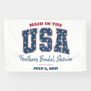 Zimmermädchen in den USA, Sterne, Streifen-Brautpa Banner