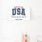 Zimmermädchen in den USA, Sterne, Streifen-Brautpa Banner (InSitu)