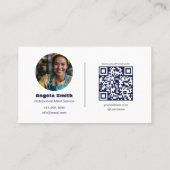 Zimmermädchen-Service Foto QR Code Visitenkarte (Rückseite)