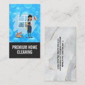 Zimmermädchen und Reinigungsmittel Visitenkarte (Vorne/Hinten)