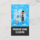 Zimmermädchen und Reinigungsmittel Visitenkarte (Vorderseite)