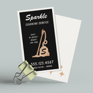 Zimmermädchenservice Retro Housekeeper, schwarz Telefonnummerkarte