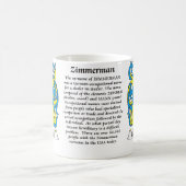 Zimmerman Familien-Wappen Tasse (Mittel)