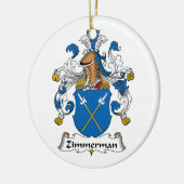 Zimmerman Familienwappen Keramik Ornament (Links)