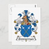 Zimmerman Familienwappen Postkarte (Vorne/Hinten)