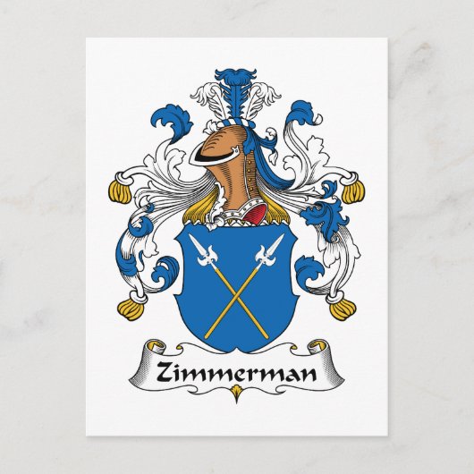 Zimmerman Familienwappen Postkarte (Vorderseite)