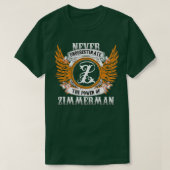 Zimmerman Name Shirt nie unterschätzen Power (Design vorne)