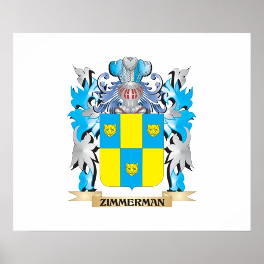 Zimmerman-Wappen - Familienwappen Poster (Vorne)