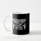 Zimmermann Leben - Lustiger Holzarbeits-Spruch Kar Kaffeetasse (Links)