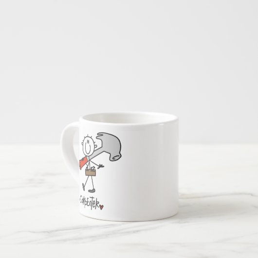 Zimmermann mit Hammer Espressotasse (Vorderseite Links)