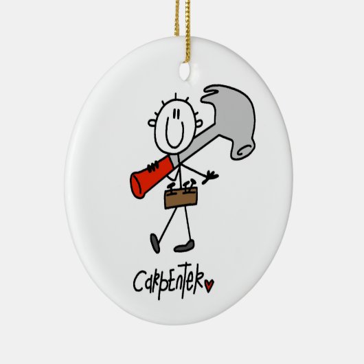 Zimmermann mit Hammer Keramikornament (Rechts)