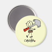 Zimmermann mit Hammer Magnet (Vorderseite/Rückseite)