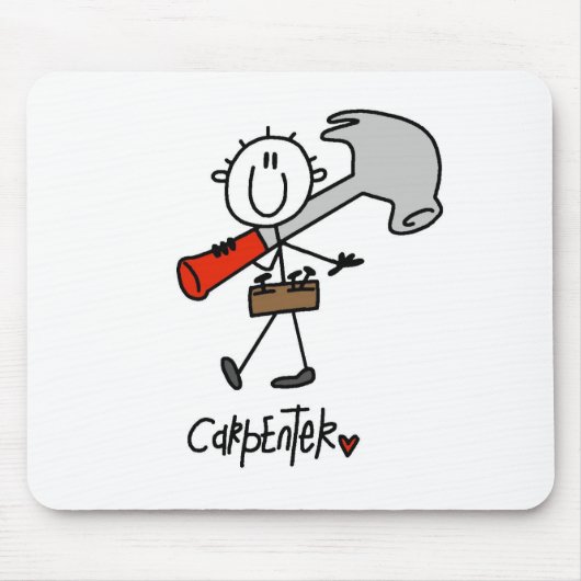 Zimmermann mit Hammer Mousepad (Vorne)