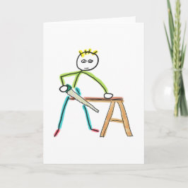 Zimmermann Stickman Karte