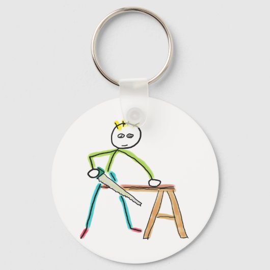 Zimmermann Stickman Schlüsselanhänger (Vorderseite)