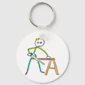 Zimmermann Stickman Schlüsselanhänger (Rückseite)