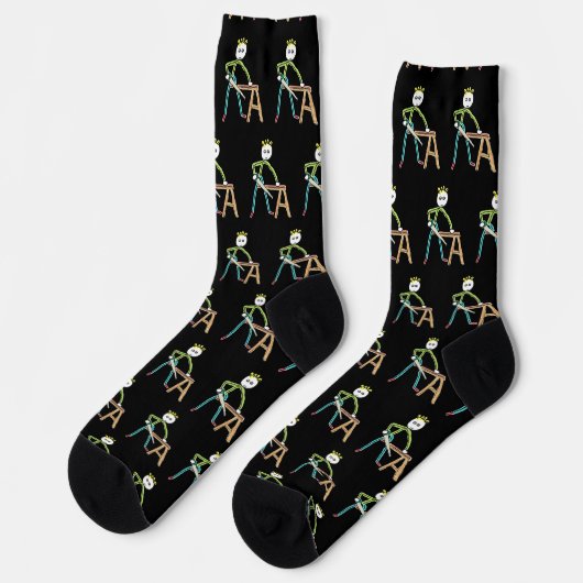 Zimmermann Stickman Socken (Linkes Detail)
