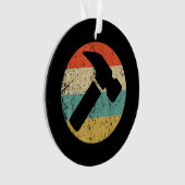 Zimmermann Vintage Retro Hammer Ornament (Vorderseite)