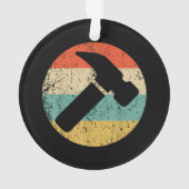 Zimmermann Vintage Retro Hammer Ornament (Rückseite)
