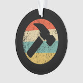 Zimmermann Vintage Retro Hammer Ornament (Vorderseite)
