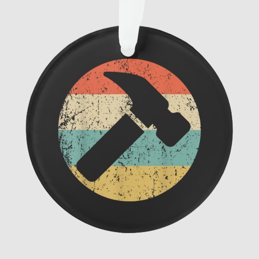Zimmermann Vintage Retro Hammer Ornament (Vorderseite)