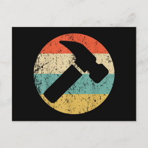 Zimmermann Vintage Retro Hammer Postkarte