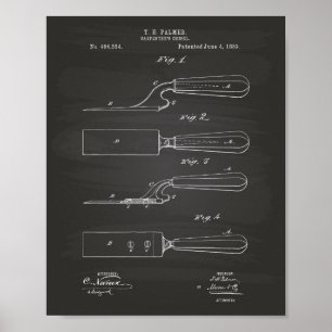 Zimmermanns Meißel 1889 Patent Kunst Tafelbild Poster