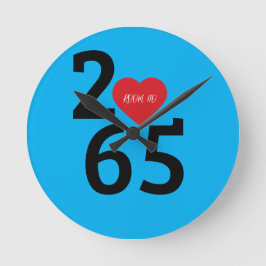 Zimmernummer 256 in runde wanduhr