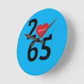 Zimmernummer 256 in   runde wanduhr (Winkel)