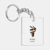 Zimmernummer des Custom Artistic Coastal Hotels Schlüsselanhänger (Vorderseite links)