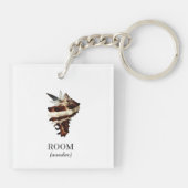 Zimmernummer des Custom Artistic Coastal Hotels Schlüsselanhänger (Rückseite)