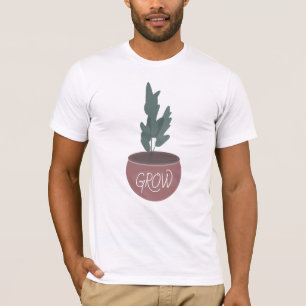 Zimmerpflanze Männlich Männer Botanische Kunst T-Shirt