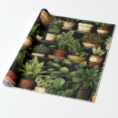 Zimmerpflanzen geschenkpapier (Ungerollt)