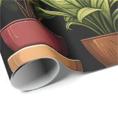 Zimmerpflanzen geschenkpapier (Rolleneckpunkt)