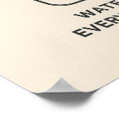 Zimmerpflanzen-Gießplan — Minimales Indoor-Program Poster (Ecke)